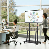 Floor Tv Mount Stand Bracket Rolling For 32"-80" Screens Vesa 600X400 Hold 65Kg V767-U-950A