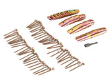 50 Sets Fence Wire Fasteners Carbon Steel Zinc Plated Rust Proof Wire Fencing Staples with Hex V1294-YM0710-3111230300911