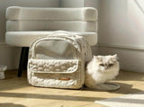 Heart Quilted Cat Backpack, Spacious & Breathable, Must-Have for Travel V1385-CWSJB-WU-905-003