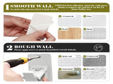 8 Pack No Drill Curtain Rods, Universal Curtain Rod Holder, Self Adhesive Curtain Rod V1107-115-21404-WHT-8PACK