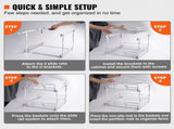 2-Tier Wire Pull Out Cabinet Under Sink Organizer 14x21 Inch Drawer Basket V952-HGS214W21D15H80OCV0