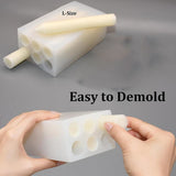 6-Hole Long Pillar Silicone Candle Mold for DIY Candle Making, Versatile Cylinder Design V1192-AZ-W-20882