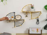 Simple Round Wall Shelf Multifunctional Geometric Wall Art Shelf Home Bedroom Wall Storage Shelves V1294-YM0523-220511JY02-2