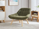 Nordic Tufted Wingback Accent Chair Olive Green Fabric V1127-AU-AM07-0LV