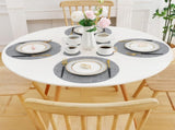 Homaxy Faux Leather Heat Resistant, 11.8" x 17" Retangle Table Mats with Diameter 13 and 3 V1258-DP02-F-139