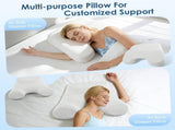 Side Sleeper Pillow for Adults with Arm Holes, Slow Rebound Memory Foam Arm Pillow for Comfortable V1107-115-56521-BLU