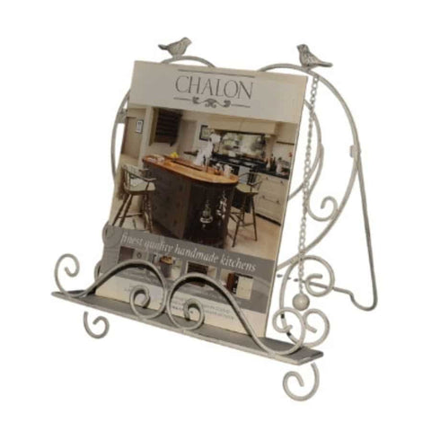 Heart Shape Recipe / Book Stand w Birds 35cm V637-07004RCP