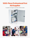 VEVOR 3-Shelf First Aid Cabinet 1000 Pieces Wall Mounted Medicine Metal Cabinet V952-JJJJS1250JZYO3RBU001V0