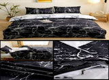 4-Piece Black Silhouette Printed Soft-Touch Brushed Bedding Set for 1.8M Bed 200 x 230 CM Duvet V888-ELOSUNG49420
