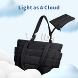 Puffer Tote Bag for Women, Lightweight Puffy Handbag with Compartments, Quilted Shoulder Bag for V1258-DP02-C-1317