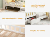 Artiss Single Bed Frame with 2 Storage Drawers, Montessori Bed with Headboard, 2 USB Ports & Led WBED-F-HOMIX-S-WH-AB
