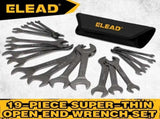 ELEAD 19Pcs 3mm Super Thin Wrench Set SAE Metric Chrome Vanadium Steel Tools V465-70020
