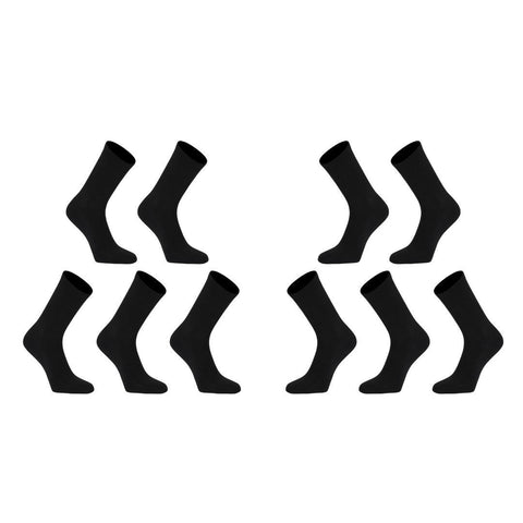 10X Rexy 3D Seamless Crew Socks Medium Slim Breathable BLACK V274-GM-RX3DCW-M10-BK