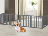 PaWz Wooden Pet Gate Dog Fence Safety Grey 100 Pack PT1060-6-GY