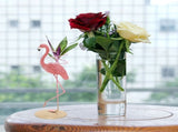 Air Plant Stand Pink Flamingo Shaped Resin And Iron For Indoor Use 1Pcs V1192-AZ-W-22359