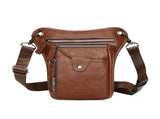 Men's Drop Leg Bag Outdoor Waist Pack - Crossbody Shoulder Bag for Travel, Cycling, Hiking V1258-WAIST-BAG-01-BRN