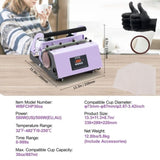 Tumbler Heat Press Machine 11-30oz Mug Press Sublimation Tumblers Purple V952-SDKKBJAYAJXSJTX79V3