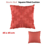 Accessorize Roseto Red Square Filled Cushion 45cm x 45cm V442-HIN-CUSHION-ROSETO-RED-SQ