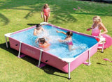 Intex Rectangular Metal Frame Pool 220 x 150cm - Pink 28266AU