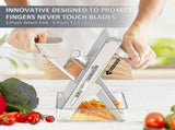 Kitchen secure Mandolin Vegetable Slicer With Adjustable Blades With Container V1263-JX-1938