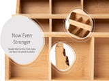 Vertical Bamboo Tea Bag Organizer Holds 180 Tea Bags Space Saving Sustainable Wooden Display for V1258-DP02-BOL-747