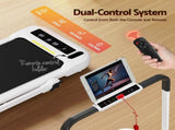 Everfit Treadmill Electric Walking Pad with Incline Foldable for Home Gym White TMILL-400H-INC-WH