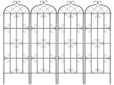Garden Trellis for Climbing Plants, 87 x 20 in, 4 Packs Rustproof Metal Garden Flower Trellis, V952-HPJHX4JTH87W88ZO1V0