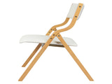 Levede 2x Dining Chairs Foldable PU Beige CH1099-2-BG