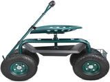 Garden Cart Rolling Workseat with Wheels, Gardening Stool for Planting, 360 Degree Swivel Seat, V952-KDJQXKQX0000M1EWPV0