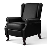 Artiss Recliner Armchair Black Faux Leather Domini RECLINER-A6-BK