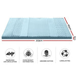 Giselle Bedding Memory Foam Mattress Topper 7-Zone 8cm King MATTRESS-TOP-7Z-8-BL-K