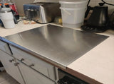 Silver Stainless Steel Chopping Board 60x50cm - Non-Slip Pastry Worktop Protector V178-59246