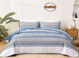 Light Blue Boho Royale Bedspread Coverlet 3 Piece Set V745-AC080675Q13U