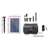 Gardeon Solar Pond Pump with Filter Box 4.6FT FOUNT-POND-B-500-BOX