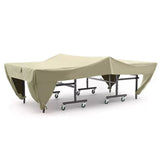 Premium Outdoor Ping Pong Table Cover Waterproof Sunproof Dustproof, Fits Standard Tables with V1341-ZY-NVW7PS4R-400D-KHAKI