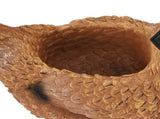 Flower Pot Hen Shape Resin Succulent Pot with Auto Light Sensing Solar Light for Outdoor Garden V1294-YM0901-3111250030411