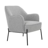 Hugo upholstered armchair light grey V178-67291