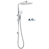 WELS Dual Shower Set Large Round 12" Rainfall Head 3 Modes Handheld Silde Rail Twin Taps V1233-C4902B22HR002M4CKSR112CPF0282A