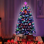 Jingle Jollys 1.5m Christmas Tree Optic Fibre LED Xmas tree Multi Colour XM-TR-LED-5F-GR