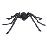 Halloween Spider Decoration Black Hairy Spider with Purple Lighted Eyes Legs for Yard Party Haunted V1294-YM0901-3115230085213