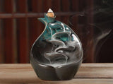 Ceramic Incense Holder Censer Smoke Backflow Incense Burner Decor Ornament V1294-YM0901-JY24073