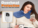 Silver gray This multifunctional electric heating pad 6 temperature levels, 4 timer settings, V1232-SMXJST002