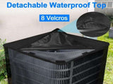 36*36*39in 2 in 1 Air Conditioner Cover for Outside, All Seasons Outdoor Air Conditioner Cover with V1107-721-66726-BLK4