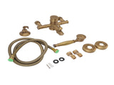 Brass Shower European Antique Simple Wall Mount Handheld Shower Set with Accessories for V1294-YM0521-3112220097011