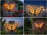 2Pack Solar Butterfly Lights Outdoor Metal Decor with 20 Led Decorative 10"Outdoor Butterfly V1107-124-75442-YEL-2PACK