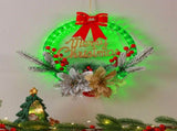Christmas Wreath Lightation Artificial Red Berry Pine Needle LED Lighted Christmas Wreath V1294-YM0901-3119240059612