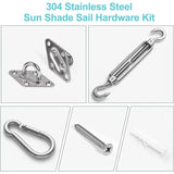 M6 Shade Sail Fixing Kit, Stainless Steel Sun Shade Sail Fixing Kit For Triangle And Square, V1188-MS-227-2774