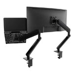 Atdec Ora Duo High-Performance Dynamic Monitor Arms with Laptop Tray. F-Clamp Desk Fixing. Max Load 13AW-ORA-F-AWM-N-B