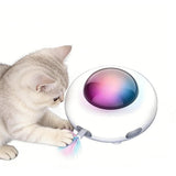 Automatic Electric Cat Toy with Feather Wand USB Rechargeable UFO V1263-JX-6894