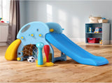 Keezi Kids Slide Set Baseball Bat Basketball Hoop Outdoor Playground 120cm Blue KPS-SLIDE-BASEBALL-BU
